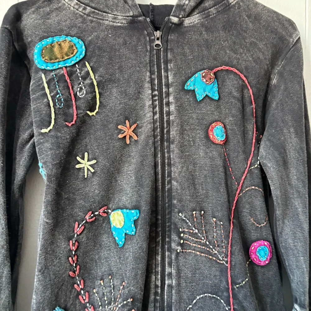 Grateful Dead Upcycled Kathmandu Hippie Hoodie - Picture 5 of 11